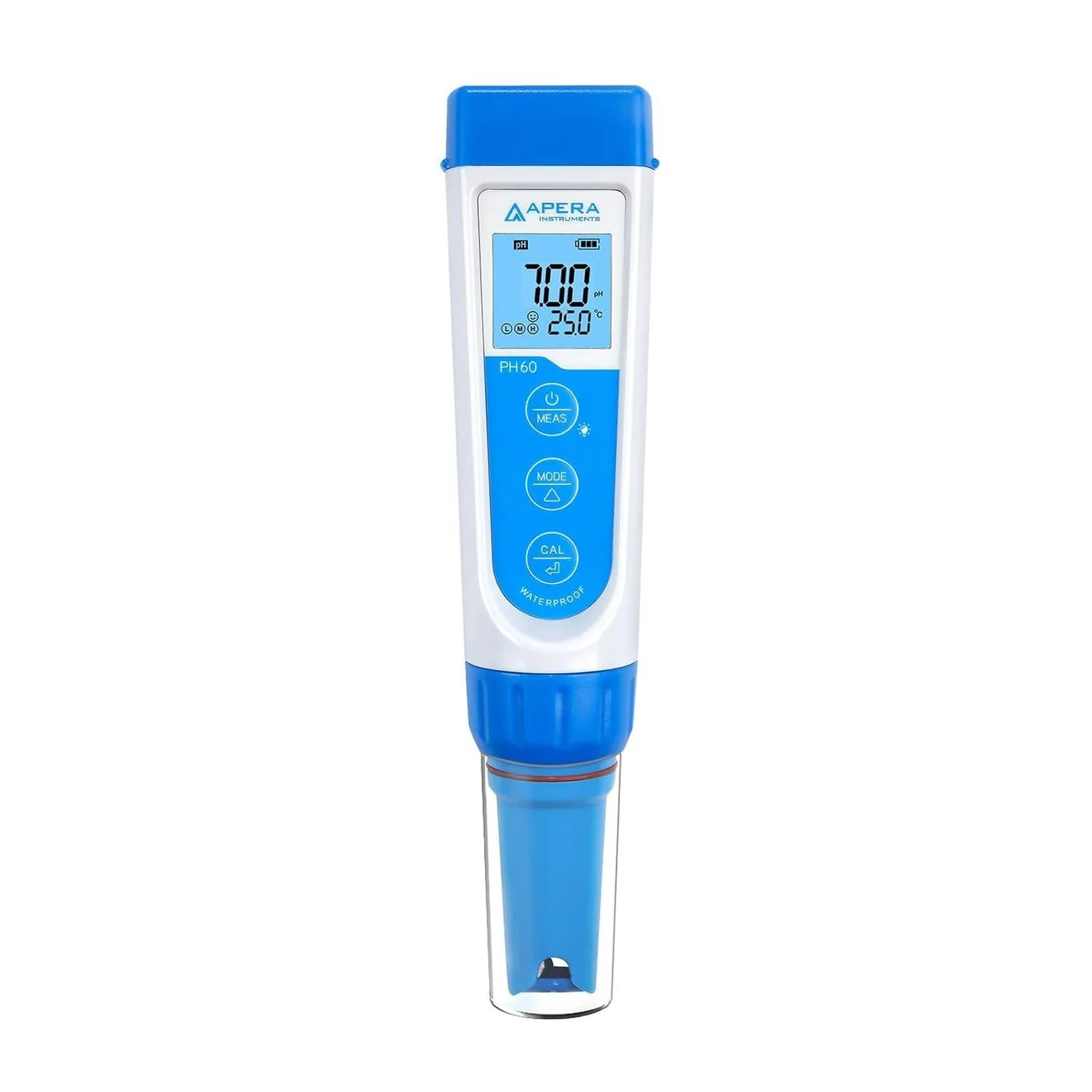 Apera Instruments AI311 PH60 waterproof pH pocket tester kit with carrying case, calibration solutions, and replacement probe