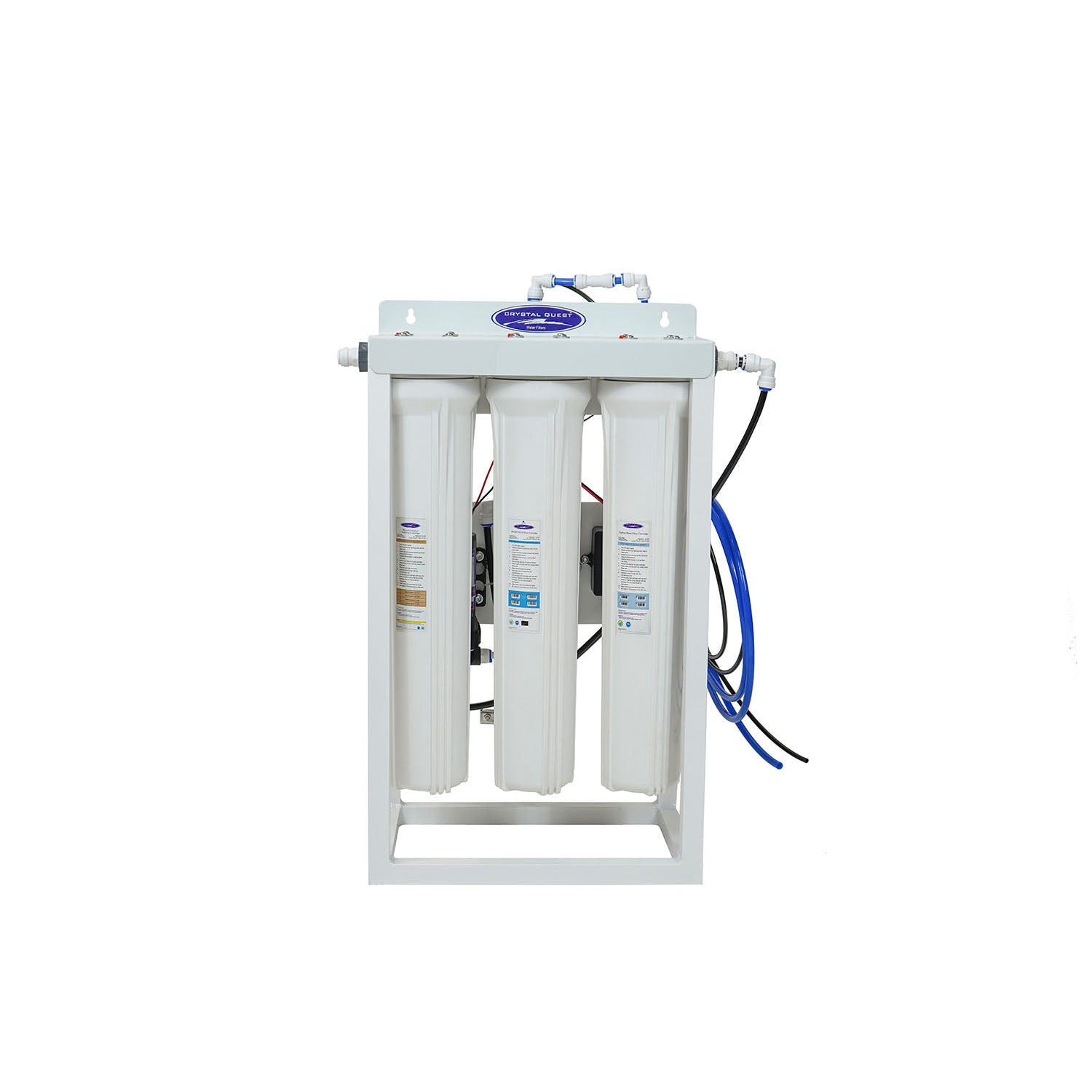 Crystal Quest Thunder 200 GPD whole-house reverse osmosis system on steel frame