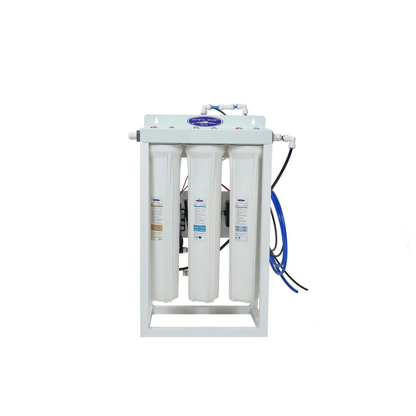 Crystal Quest Thunder 200 GPD whole-house reverse osmosis system on steel frame
